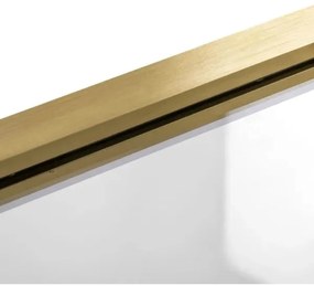 REA-K9777 - Összecsukható kádparaván AGAT 140x100 cm szálcsiszolt arany/átlátszó