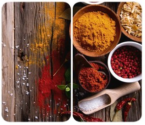 Edzett üveg tűzhely fedőlap szett 2 db-os 30x52 cm Spices – Wenko