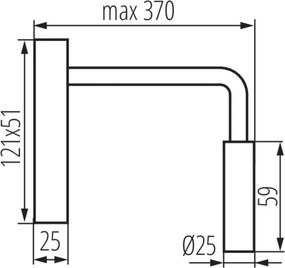 Fali Lámpa Fekete TONIL LED KANLUX-32522