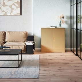 Alacsony fém irattartó szekrény BEATA, 900 x 930 x 400 mm, Fresh Style: bézs