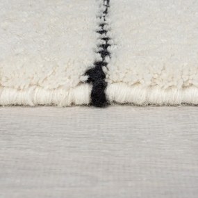 Krémszínű kézi szövésű gyapjú szőnyeg 120x170 cm Dottie Linear – Flair Rugs