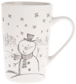 Hóember karácsonyi porcelánbögre, 435 ml