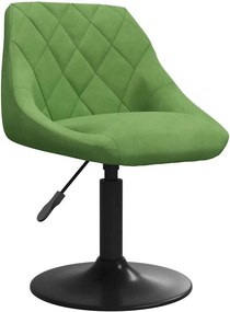 vidaXL világoszöld bársony étkezőszék