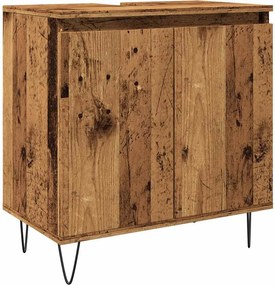 vidaXL antik fa színű szerelt fa fürdőszobaszekrény 58 x 33 x 60 cm