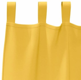 Függönyök függönyökkel 2 pcs mustársárga 245x140cm Poliészter