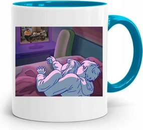 Kék Bögre Vicces Rossz Világ nyomtatott fotóval