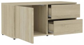 sonoma tölgy színű szerelt fa TV-szekrény 80 x 34 x 36 cm