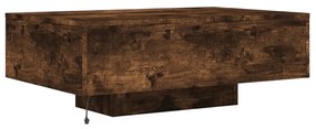 füstös tölgy színű dohányzóasztal LED-lámpákkal 85 x 55 x 31 cm