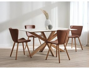 Konyakbarna bőrutánzat étkezőszék Teslin – Unique Furniture