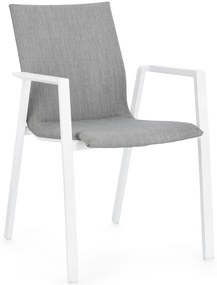 ODEON prémium kültéri szék - szürke/fehér