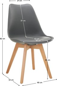 Szék, szürke/bükk, BALI 3 NEW