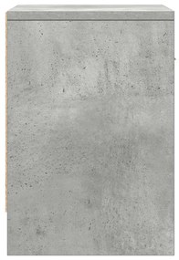 2 db betonszürke éjjeliszekrény fiókkal 39x28x41 cm