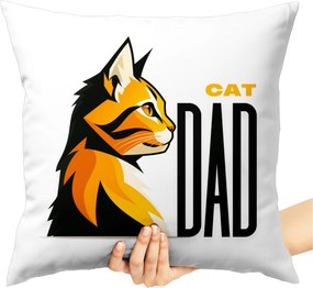 Cat Dad Nyomott Mintás Párna Tökéletes Apák Napi Ajándék Párna 40 CM
