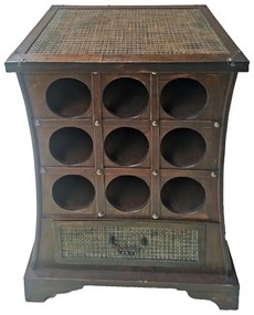 Barna bortartó szekrény, palackok száma 9, 46x58 cm – Deco Pleasure