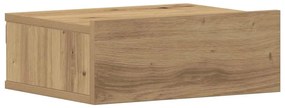 2 db szerelt fa lebegő éjjeliszekrények 40x32x15 cm