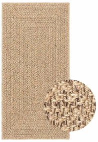 ZIZUR bézs juta hatású beltéri és kültéri szőnyeg 60 x 110 cm