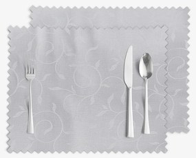 Goldea ünnepi viaszosvászon reggeliző alátét - szürke nagy ornamentekkel ékesített - 2db 30 x 40 cm