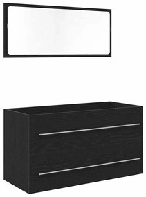 Mosdókagylós szekrény 3 pcs Musta tammi 90 x 38.5 x 48 cm