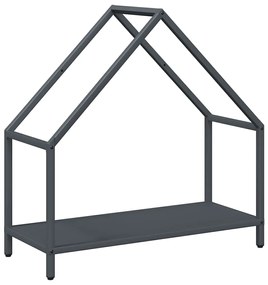antracitszürke hidegen hengerelt acél tűzifatároló 60x25x60 cm