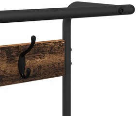 Kabáthorog polcokkal tárolóval Régi fa 95 x 34 x 184 cm Faanyag