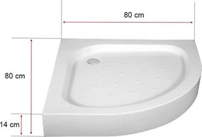 Klonberg 80x80 Íves akríl zuhanytálca
