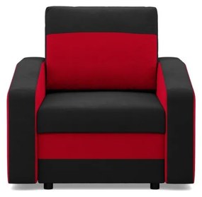 Hewlet fotel, szövet anyag, bonell töltet, fekete - piros