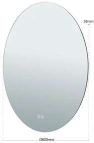 Orion 13-398/60 - FOCUS LED világítású tükör, 25W, 60 cm, IP44