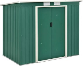 Kerti szerszámos fészer  267 x 181 cm sötétzöld