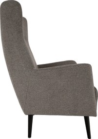 Füles fotel, szürke/fekete, SAMY