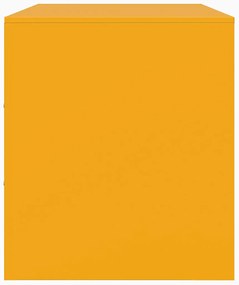 mustársárga acél TV-szekrény 67 x 39 x 44 cm