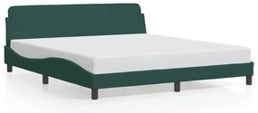 sötétzöld bársony ágykeret Dover 180x200 cm
