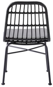 Fekete rattan szék LAPRO 401