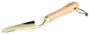 Rozsdamentes acél ásó, kőrisfa nyéllel, arany színű, 32 cm