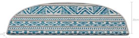 Kék lépcsőszőnyeg szett 16 db-os 20x65 cm Cottage Warmth – Vitaus