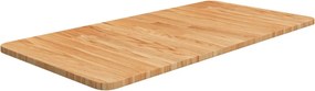 vidaXL világosbarna kezelt tömör fa fürdőszobai pult 80x40x1,5 cm