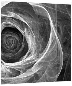 Fekete fehér kép absztrakt rózsa (30x30 cm)