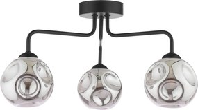 Dar Lighting modern mennyezeti lámpa feya matt fekete füstös darfey0322-28