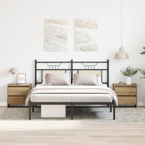 Éjjeli asztal 2 db Kézműves tölgy 45x34x44,5 cm Műanyag