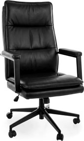 Q-091 eco-bőr forgószék fekete