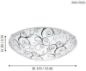 Eglo 96117 - LED Mennyezeti lámpa MARGITTA 1 LED/11W/230V