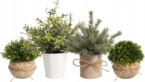 Mesterséges Dísznövények Mini Dísznövények Különböző Típusok 4 db