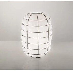 SIRU - Fali lámpa LANTERNA 1xE27/60W/230V fekete/fehér Velencei üveg