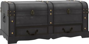 vidaXL nagy fekete fa kincsesláda