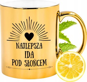 Prémium Arany Csillogó Bögre Ajándék Nyomtatott Fotóval