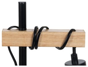 Fekete-natúr színű asztali lámpa (magasság 52 cm) – Ixia