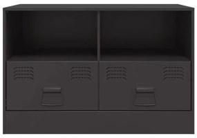 2 db fekete acél TV-szekrény 67 x 39 x 44 cm