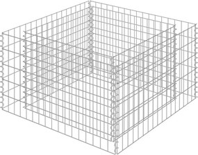 vidaXL horganyzott acél gabion magaságyás 90 x 90 x 50 cm