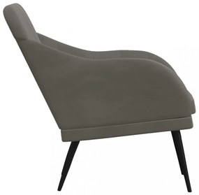 vidaXL sötétszürke bársonyfotel 63 x 76 x 80 cm