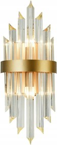 Aca Lighting fali lámpa 2XE14 kristály arany fém 22X13X54CM Empire