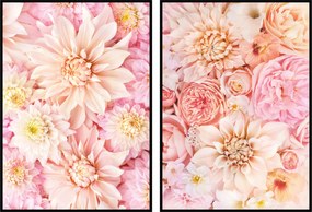 Tavaszi virágok poszter szett 2db 50x70cm dália virág színek botanika